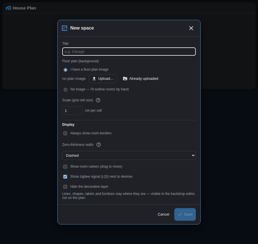 Creating the first space